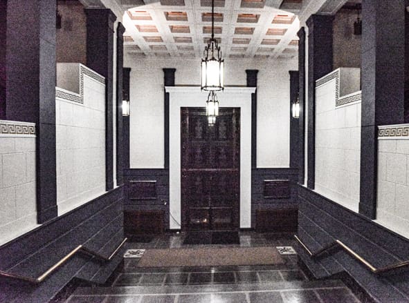 Front View of Highlands Masonic Temple Inside – Other Area