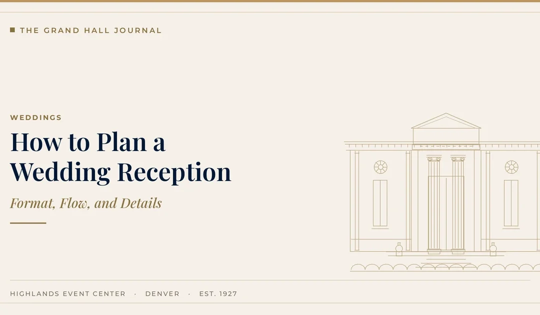 How to Plan a Wedding Reception: Format, Flow, and the Details That Matter